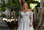 Mori Lee 3397 Leandra Lace Train Strapless Plus Size Bridal Dress