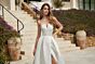 Mori Lee 4126 Mischa Button Back High Slit Wedding Gown