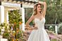 Mori Lee 4131 Mckenna Back Peplum Strapless Sweetheart Bridal Gown