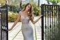 Mori Lee 4134 Mila Button Back Sheer Bodice Wedding Dress