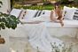 Mori Lee 4136 Marcella High Slit Off The Shoulder Wedding Gown