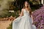 Mori Lee 4138 Matilda Double Belt Plunging Neck Wedding Gown