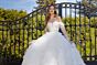 Mori Lee 4139 Margot Ruffle Skirt Detachable Sleeve Bridal Dress
