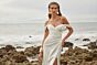 Mori Lee 15022 Megara High Slit Draped Bodice Wedding Dress