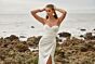 Mori Lee 15022 Megara High Slit Draped Bodice Wedding Dress