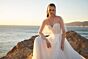 Mori Lee 15037 Melissa High Slit Pearl Beadwork Wedding Gown