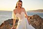 Mori Lee 15037 Melissa High Slit Pearl Beadwork Wedding Gown