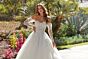 Mori Lee 2549 Mabel Illusion Sleeve Ruched Bodice Bridal Dress