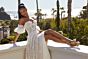 Mori Lee 2558 Magdalena Front Slit Puff Sleeves Wedding Gown