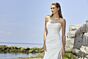 Mori Lee 15042 Peggy Illusion Slit Drape Wedding Dress