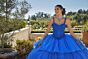 Mori Lee 89428 Layered Skirt Spaghetti Straps Quince Gown