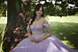 Mori Lee 89450 Cowl Neck Illusion Bodice Quince Gown