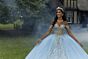 Mori Lee 89458 Petal Train Sweetheart Neck Sweet 16 Gown