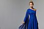 Mori Lee MGNY 72904 One-Shoulder Angel Sleeve Dress