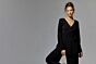 Mori Lee MGNY 72911 Peplum Wrap-Style Top Formal Pant Suit