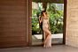 Primavera Couture 12120 Side Slit Fringe Off-The-Shoulder Dress