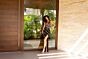 Primavera Couture 12121 Cross Back Beaded V-Neck Dress