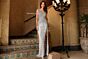 Primavera Couture 4165 Low V-Back Beaded Fringe Skirt Dress