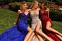 Primavera Couture 4509 Beaded Ruched Skirt High Slit Dress