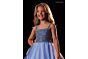 Rachel Allan 10340 Beaded Bodice Straight Neck Dress