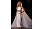 Rachel Allan 10341 Ruffled Peplum Waist Halter Neck Jumpsuit
