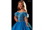 Rachel Allan 10344 Cold-Shoulder Feather Sleeve Beaded Dress