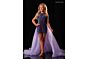 Rachel Allan 10345 Organza Overskirt Halter Neck Beaded Romper