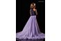 Rachel Allan 10345 Organza Overskirt Halter Neck Beaded Romper