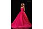 Rachel Allan 10349 Pleated Bodice Beaded Strap Dress