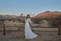 Willowby 54120 Gaia V-Neck Sheer Flared Sleeve Bridal Dress