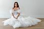 Locket 12641 Byrd Arm Bands Ruffle Skirt Wedding Gown