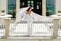 Locket 12827 Glimpse Crisscross Midriff Sequin Wedding Gown