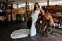 Locket 16223 Delphinium Cathedral Train Off White Satin Bridal Gown