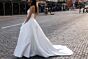 Locket 16235 Fern Chapel Train Strapless Satin Mikado Wedding Dress