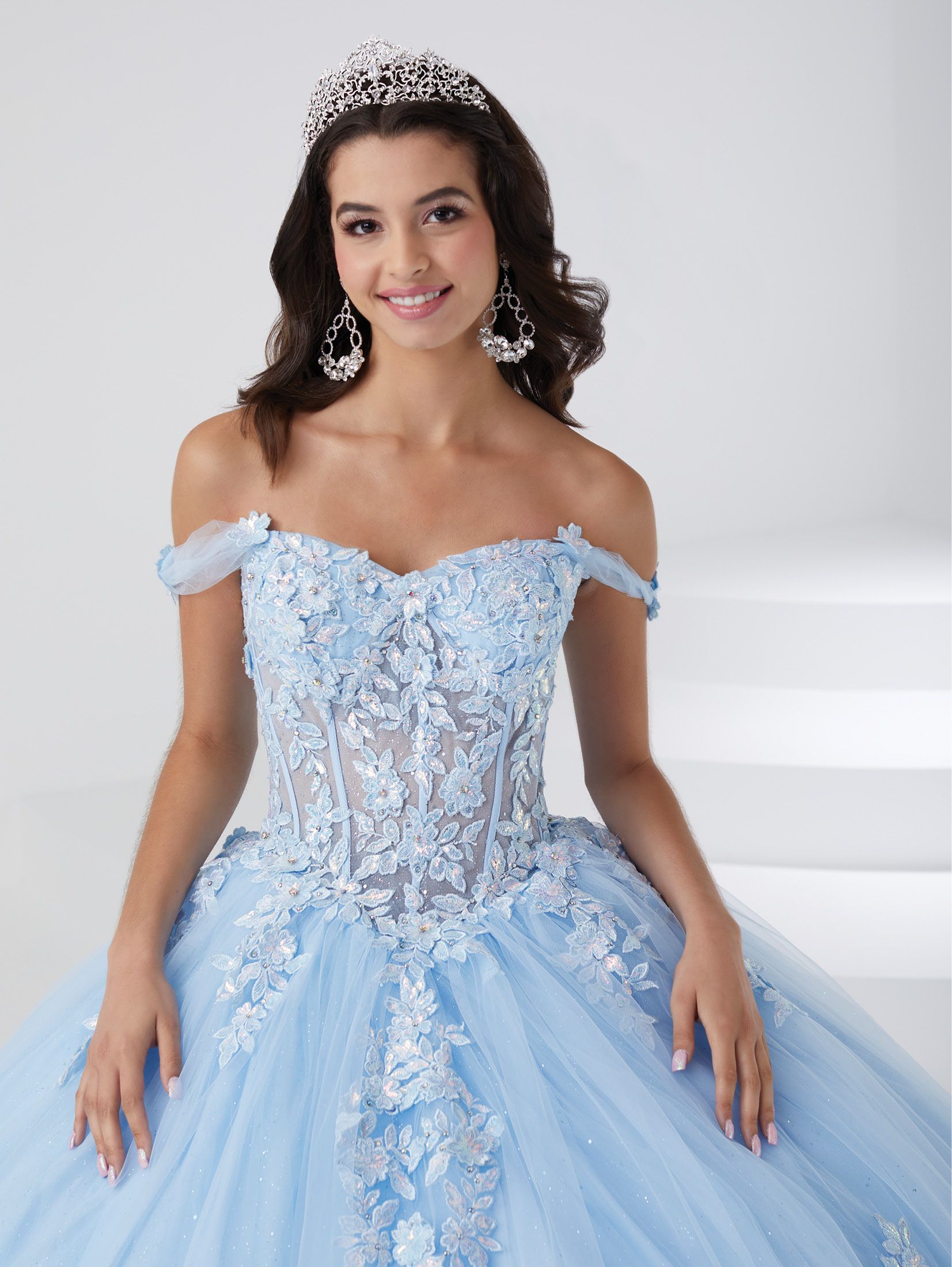 House of Wu 56461 Illusion Shoulder Dress Off Bodice Quinceanera The