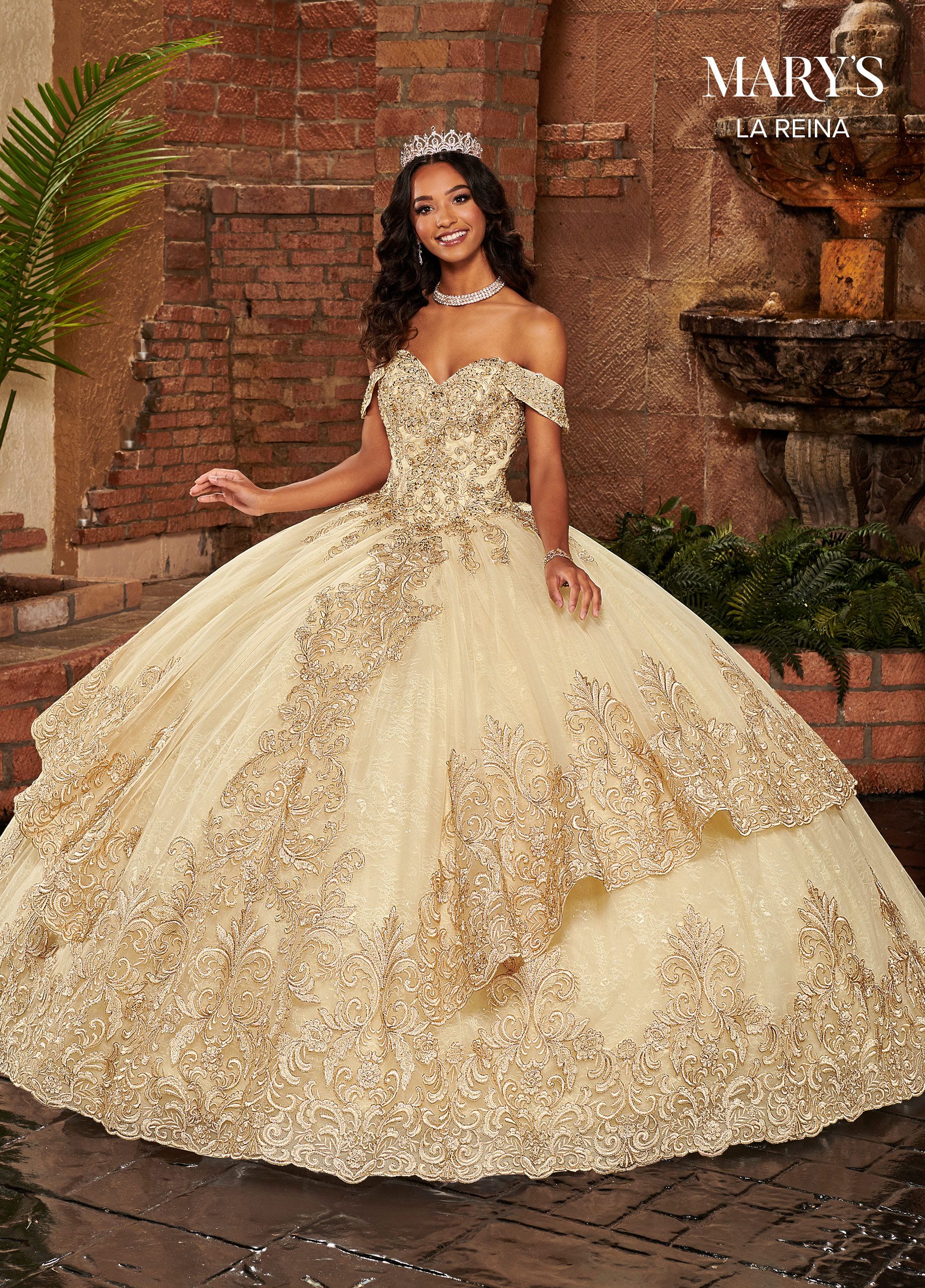 gold quince dresses