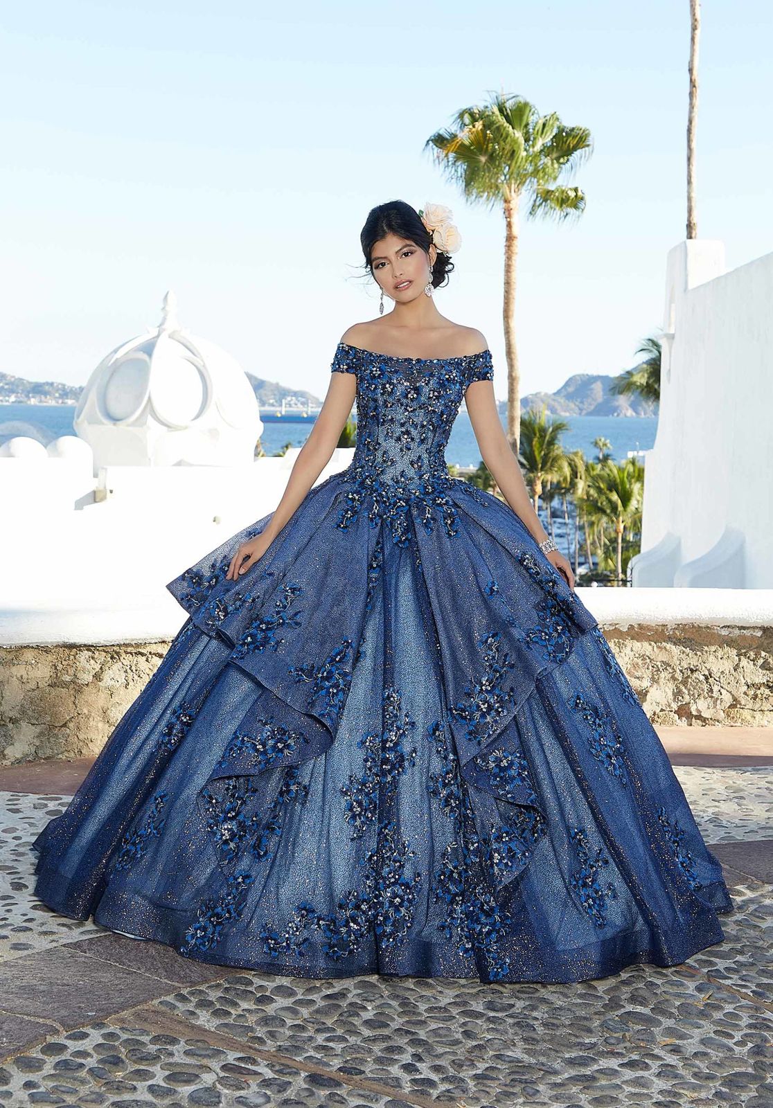 navy blue quinceanera dresses