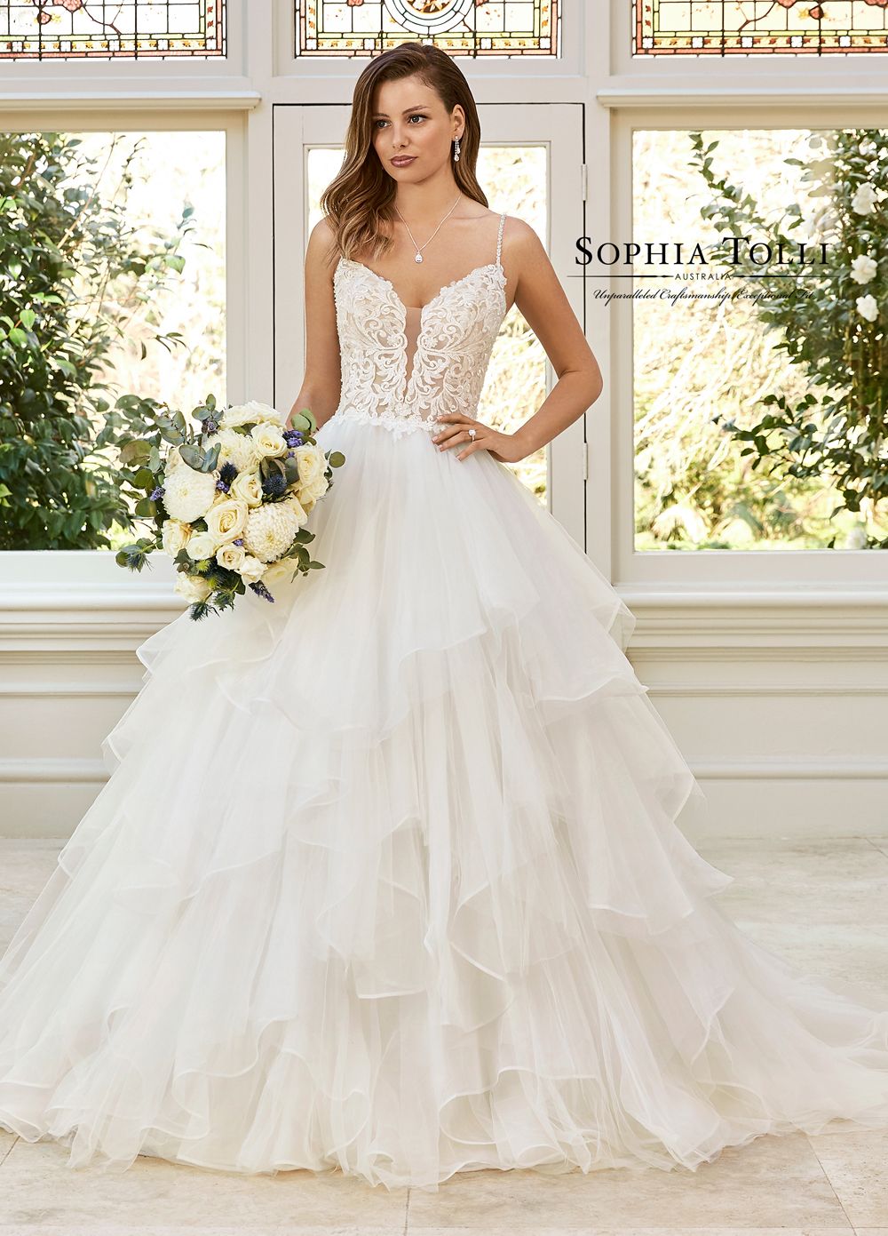 Sophia Tolli Y11952 Remi Layered Skirt Wedding Dress 