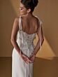 Christina Wu 15977B Tie Strap Illusion Corset Ivory Wedding Top