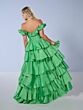 Tiffany Designs 16175 Off-The-Shoulder Tiered Skirt Dress