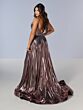 Tiffany Designs 16189 Plunging Neck Beaded A-Line Dress