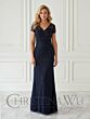 Christina Wu 17036 Short Sleeve Embellished Dress
