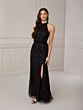 Christina Wu 40551 High Neck Keyhole Back Dress