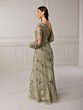 Adrianna Papell 40416 Bishop Sleeve Asymmetrical Neck Dress - Stock Only