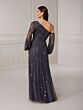 Adrianna Papell 40416 Bishop Sleeve Asymmetrical Neck Dress - Stock Only