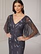 Christina Wu 40555 Cape Sleeve Embellished Dress