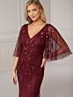 Christina Wu 40555 Cape Sleeve Embellished Dress