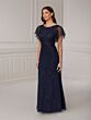 Christina Wu 40556 Flare Sleeve Scoop Neck Dress