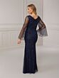 Adrianna Papell 40419 Bell Sleeve V-Neck Dress - Stock Only