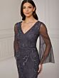 Adrianna Papell 40419 Bell Sleeve V-Neck Dress - Stock Only